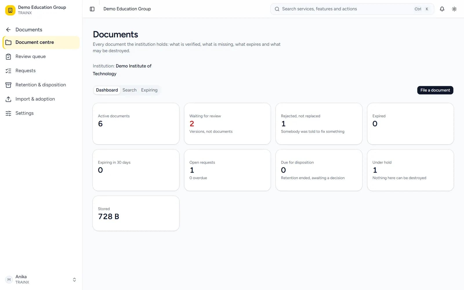 Document centre